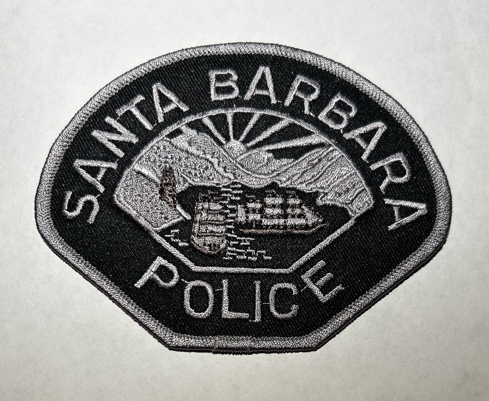 CALIFORNIA BLACK SANTA BARBARA POLICE DEPT SUBDUED SWAT PATCH #PDD33/62