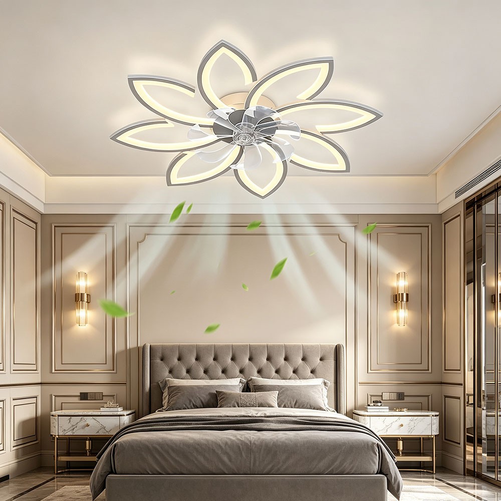 Ceiling Fans with Lights,Ceiling Fan with Light and Remote Control APP 90cm