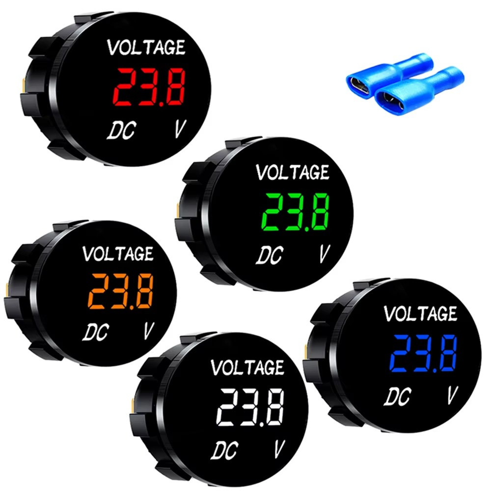 DC 5V-48V Mini Waterproof Digital Voltmeter Tester LED Display Voltmeter For Car