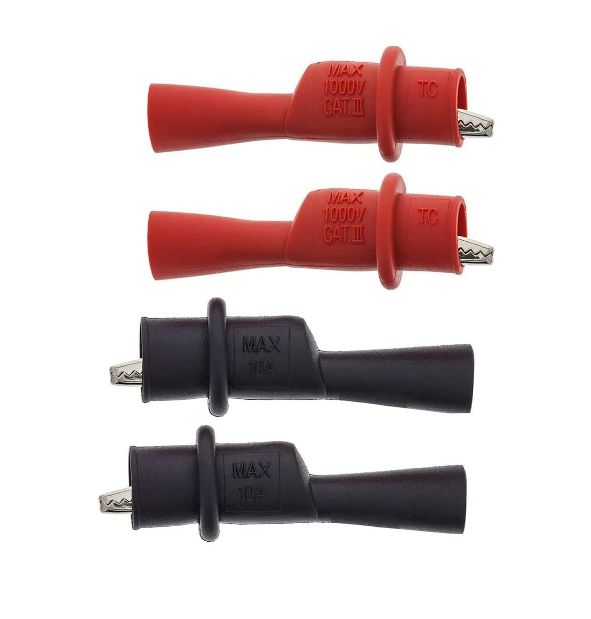 High-Performance 4 Pcs Alligator Clips with Gold-Plated Tips for Multimeters