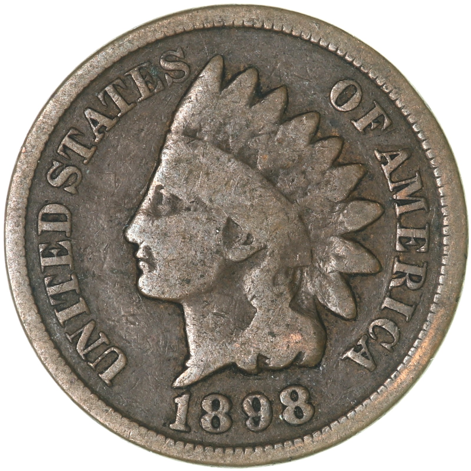 1898 (P) Indian Head Cent Good Penny GD