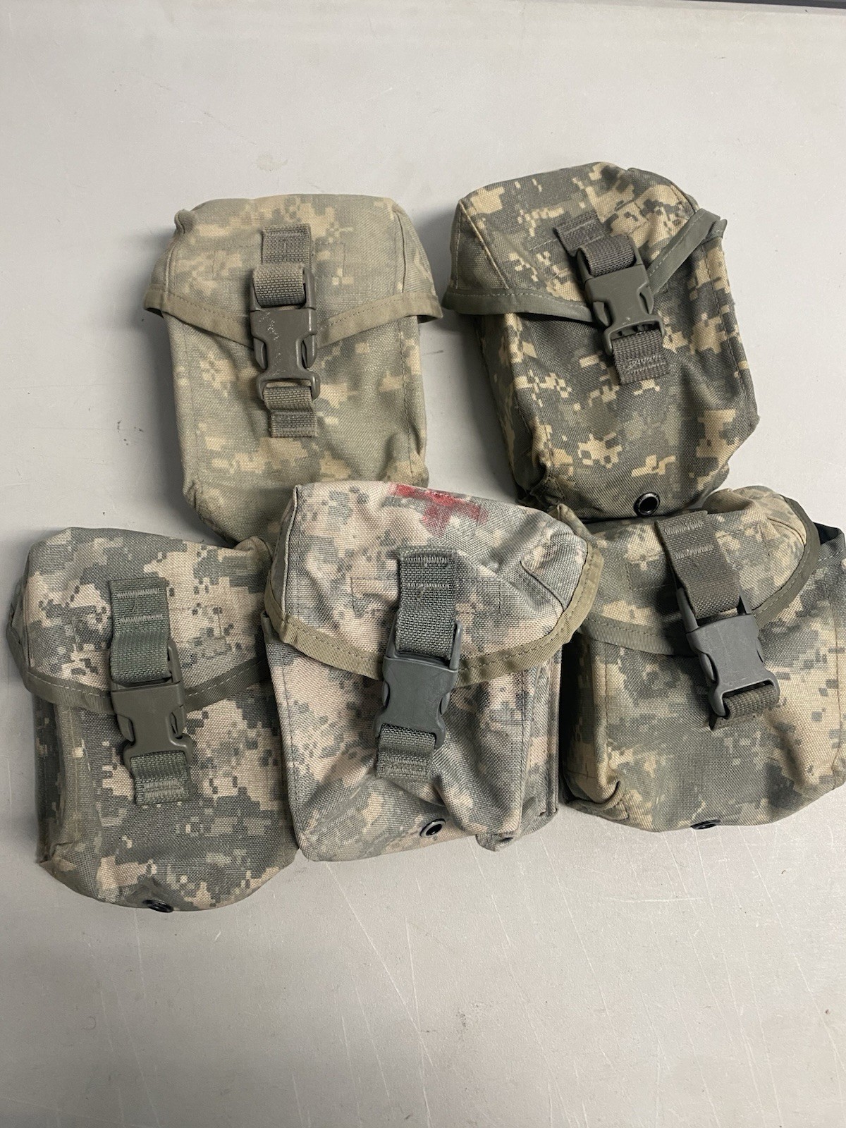 Lot Of 5 USGI Molle 2 UCP Improved First Aid Kit Pouch IFK Pouch ACU