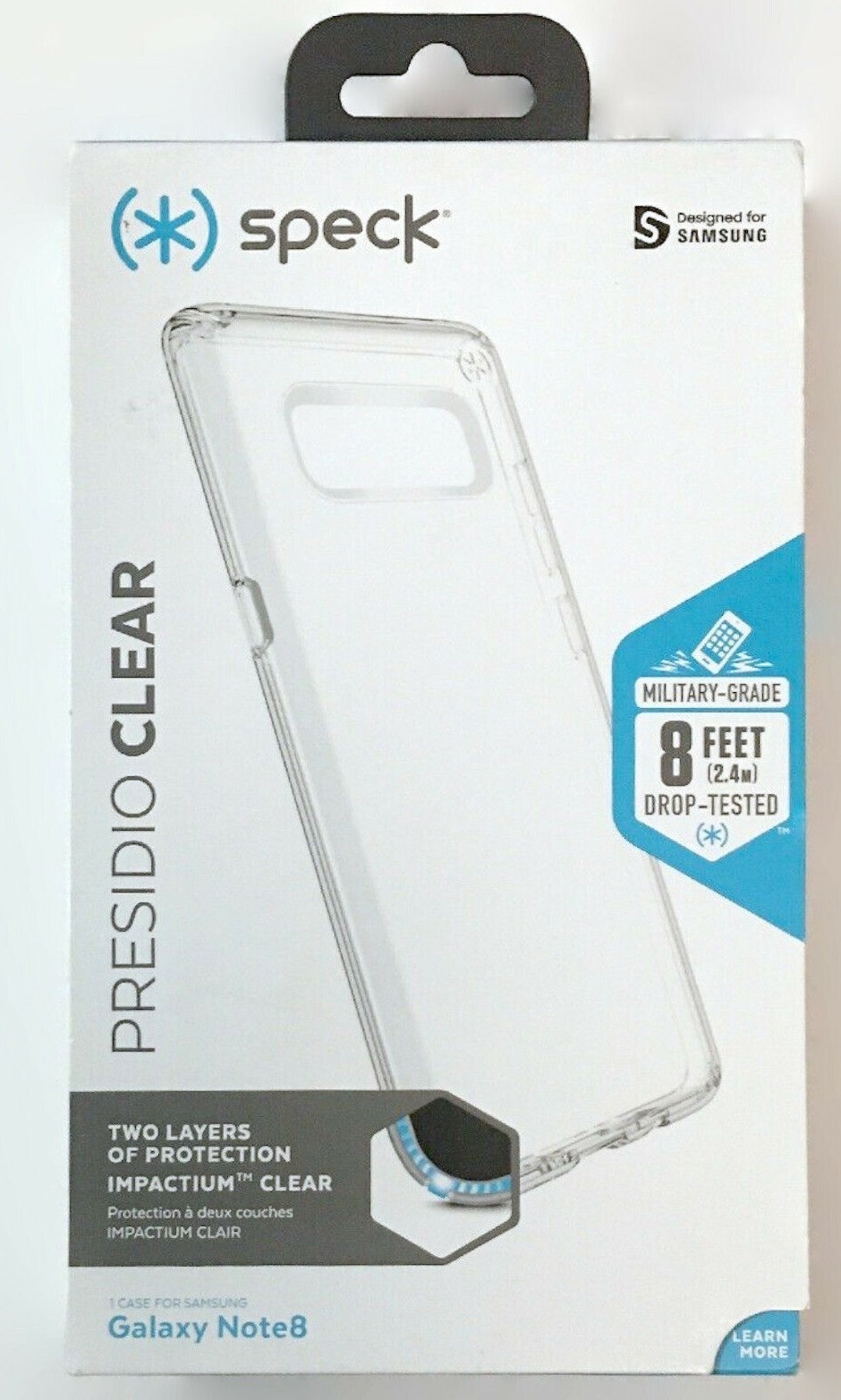 NEW Speck Presidio Clear Series Case for Samsung Galaxy Note 8 Clear 103788-5085