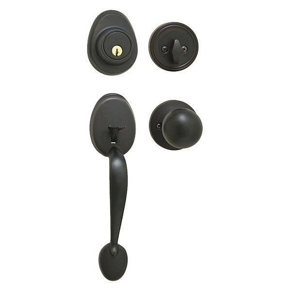 Master Lock Handleset W/ Ball Knob Interior & Deadbolt HDLBC0612PKA4 Aged Bronze