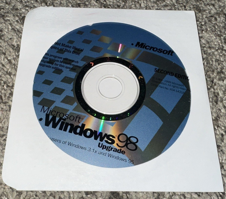 Microsoft Windows 98 Upgrade Second Edition (Disc Only) PC
