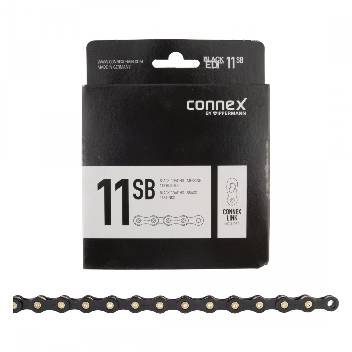 Connex 11sB Chain 11-Speed 118 Links Black/Gold Stainless Steel