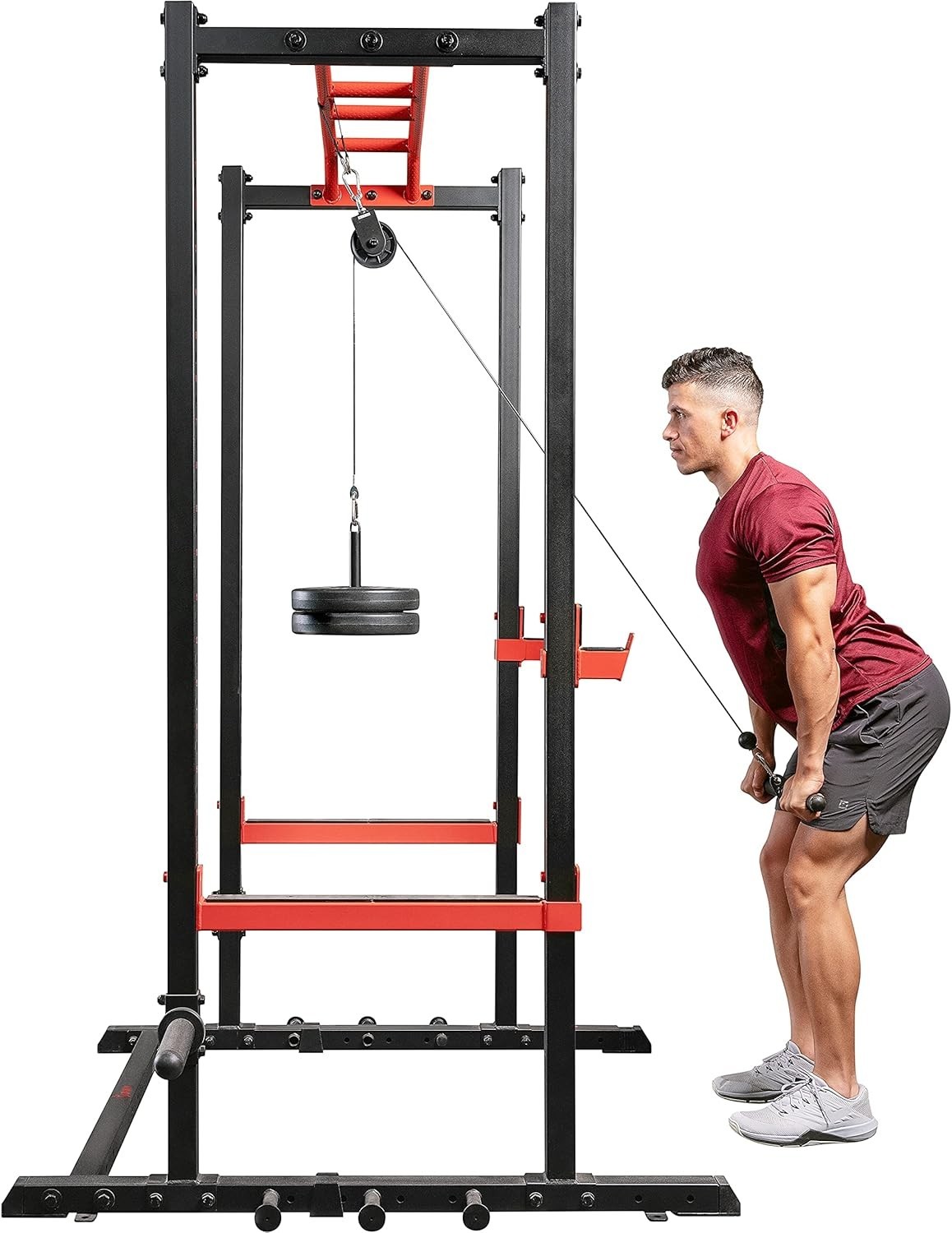 Upgrade Power Cage: Lat Pull Down Attachment, 360lb Capacity, Easy Install