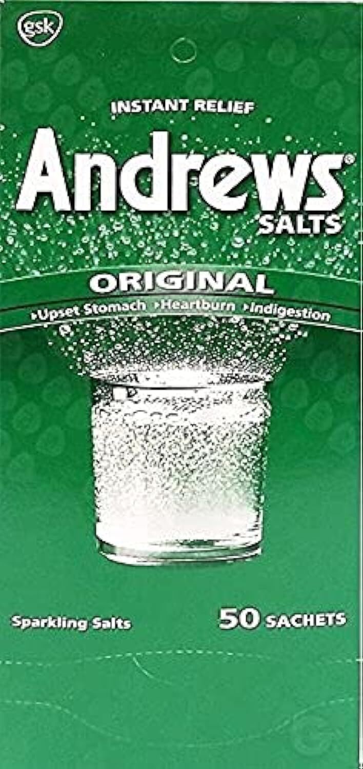 Andrews SaltsOriginal Instant Relief from Upset Stomach, Heartburn 50 Pk - 2 Box