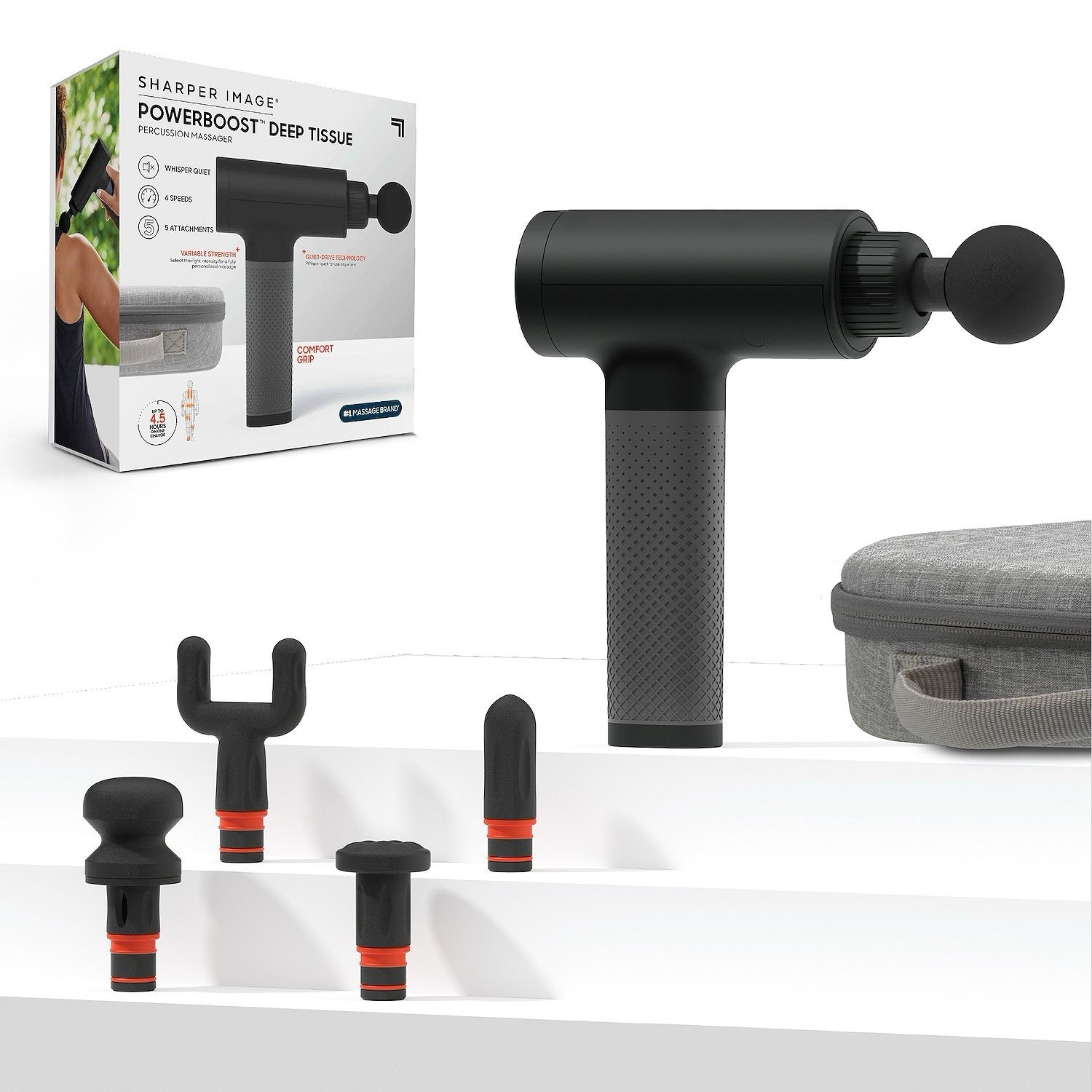 Sharper Image Powerboost® Deep Tissue Percussion Massager-New in Box