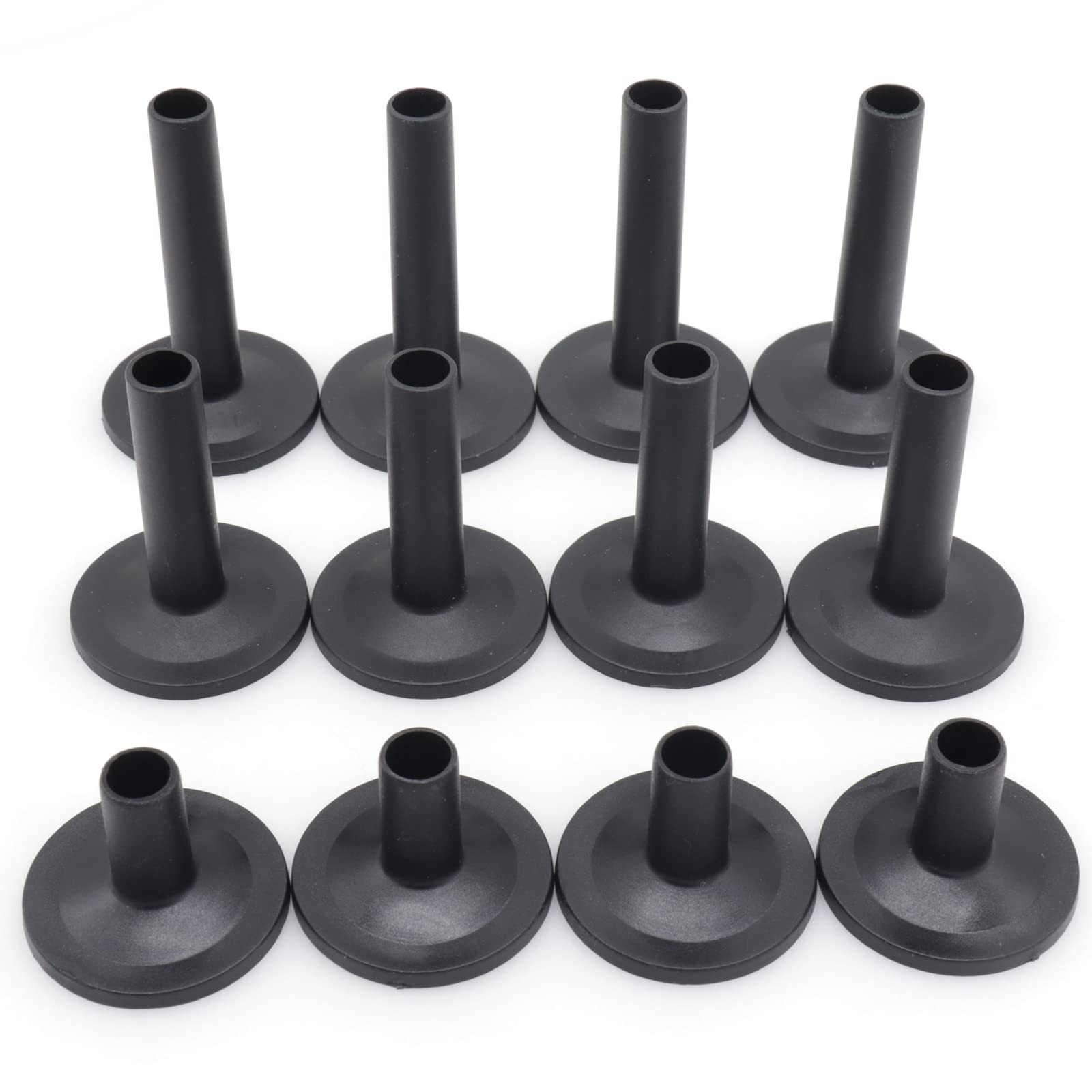 Pack of 12 Black Cymbal Felts Sleeves, 3 Sizes Cymbal Stand Sleeve, Plastic D...