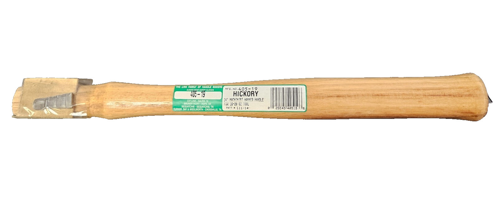 14" Ball Pein Hammer Handle 16-20 oz 405-19 OP Link Machinist Oval Eve Hickory