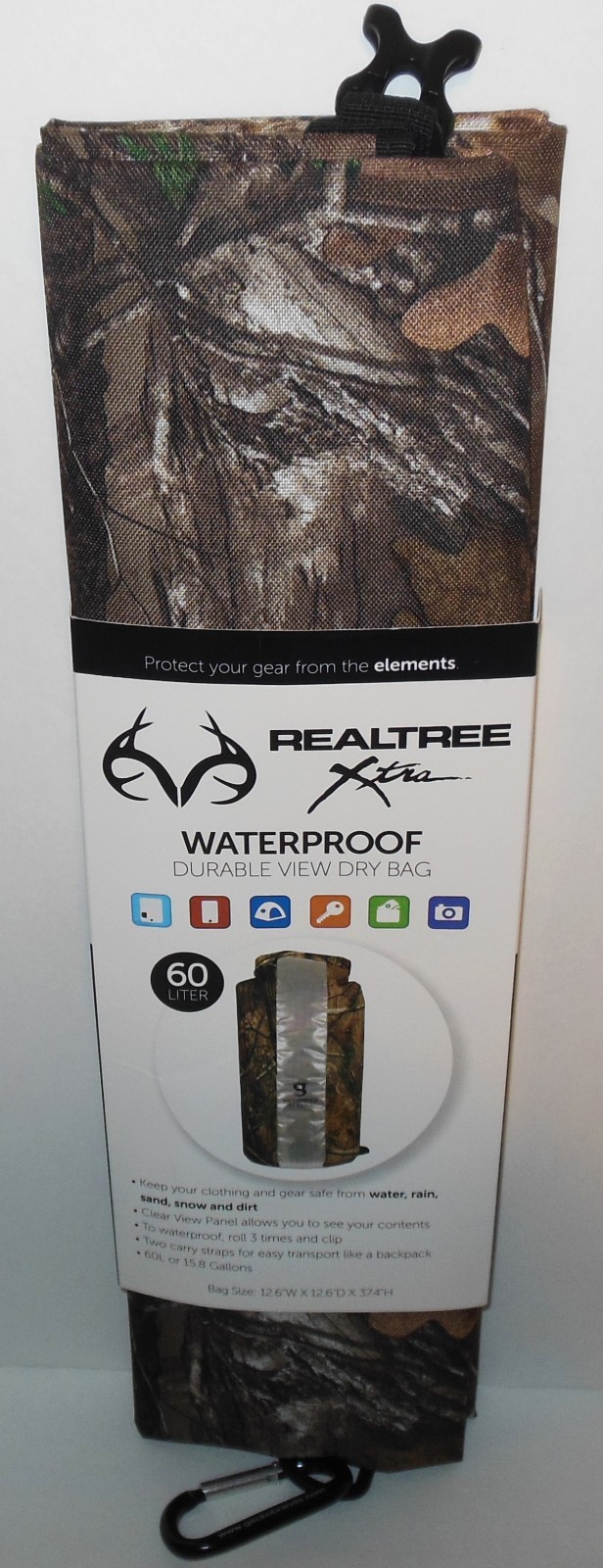 NEW:  Geckobrands Realtree Xtra 60L Waterproof  Durable View Dry Bag - FREE SHIP