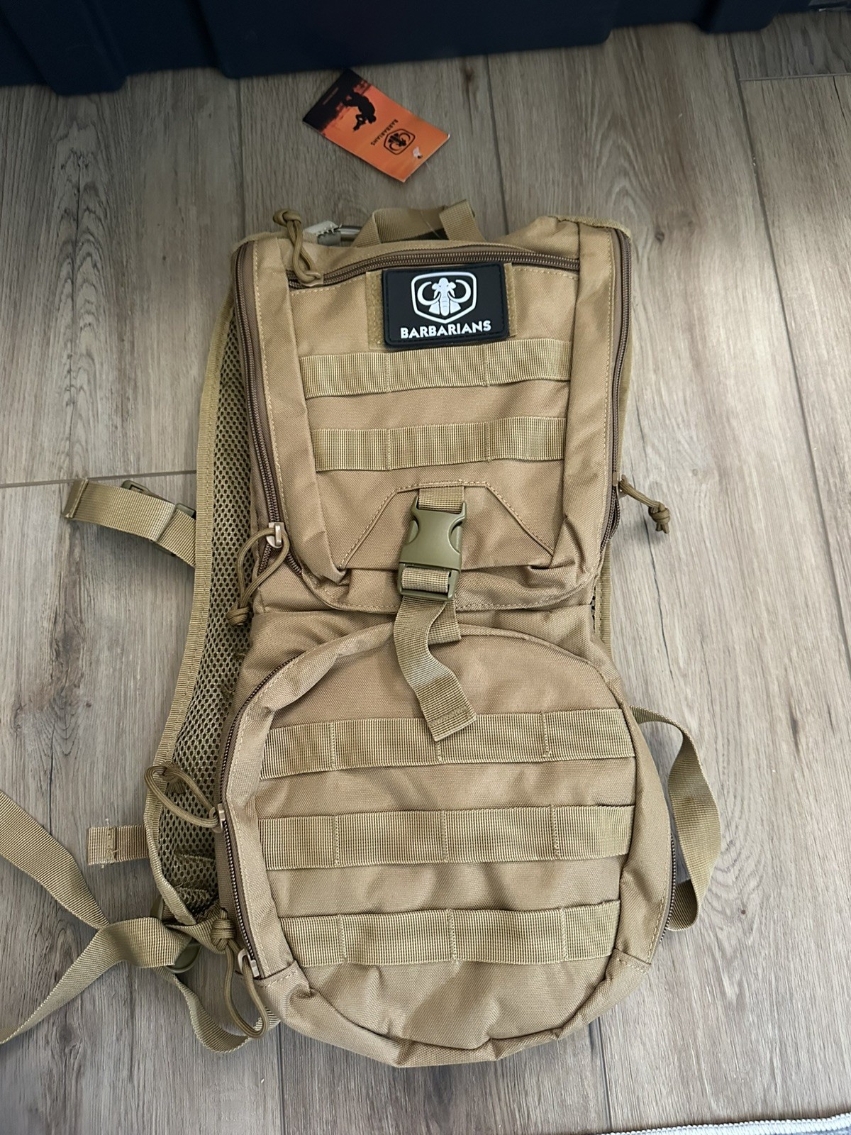 NEW Barbarians Tactical Hydration Pack Water Backpack 3L Bladder Lite Black