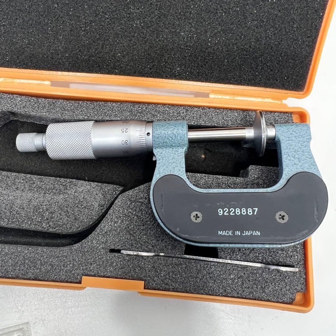 Mitutoyo Disc Micrometer 0-25 mm 0.01 mm with Storage Case Analog Precision Tool