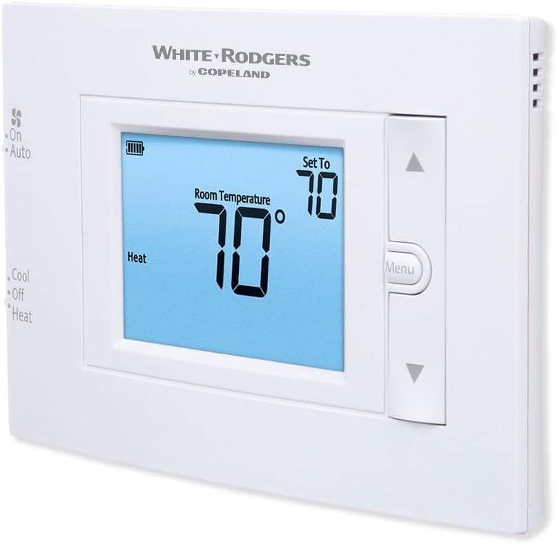 User-Friendly Emerson Thermostat with Filter Indicator & Backlit Display