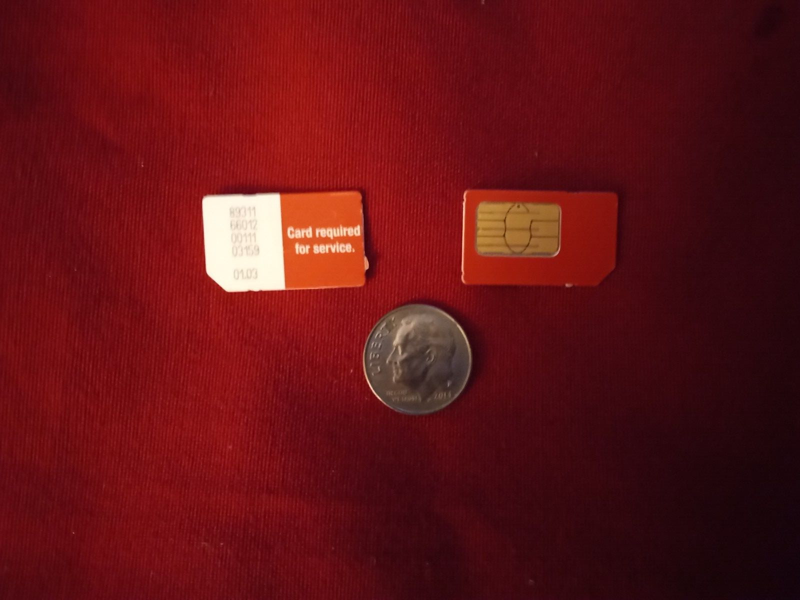 Lot of 2 MetroPCS CDMA Red&White Standard Size Sim Cards NOT FOR ACTIVATION READ