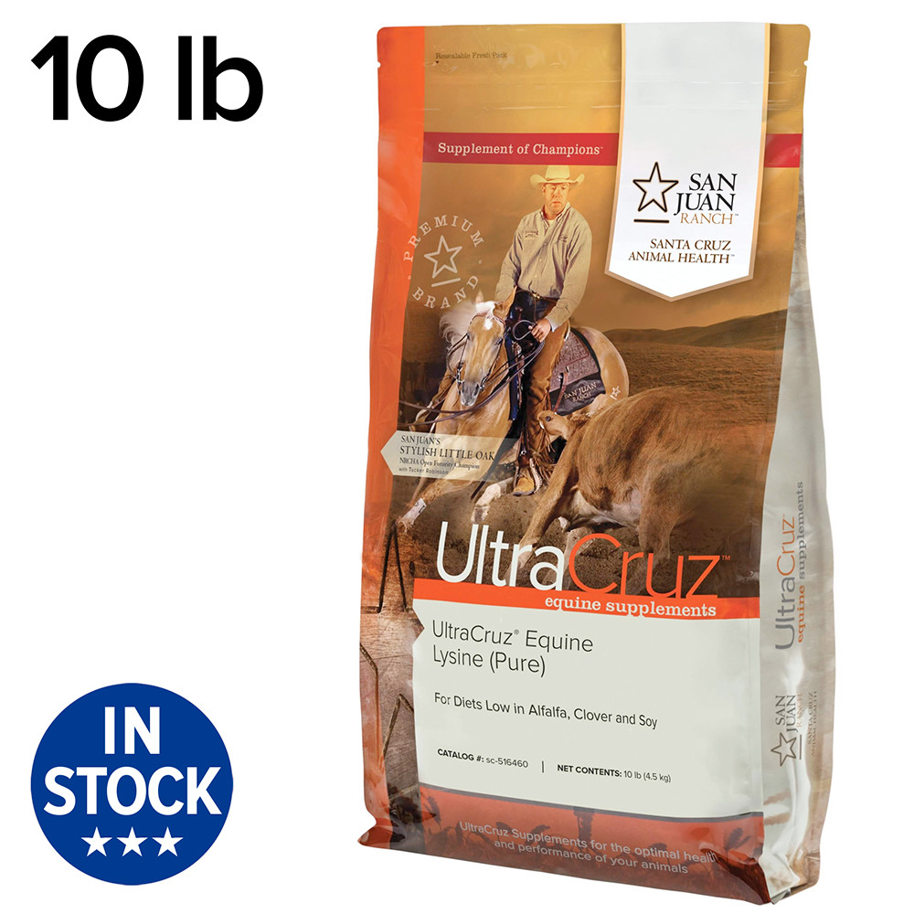 UltraCruz Equine Lysine Supplement for Horses, 10 lb, Pellet (80 Day Supply)