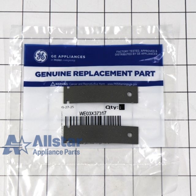 GE Dryer Front Bearing Drum Glide (Gray, 2 Pack) WE03X37317