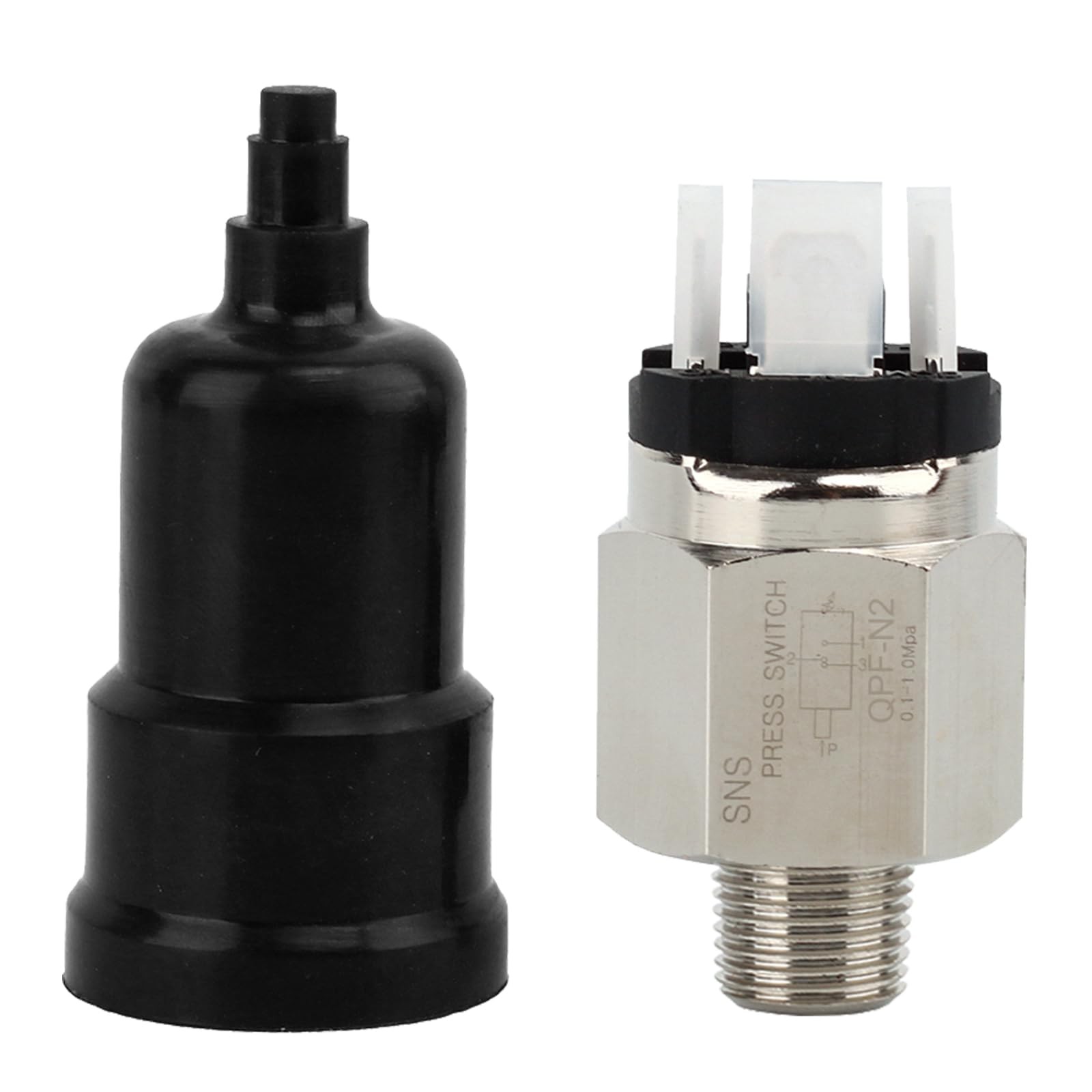 SNS 1/4 Inch NPT Male Thread Pneumatic Adjustable Diaphragm Type Pressure Swi...