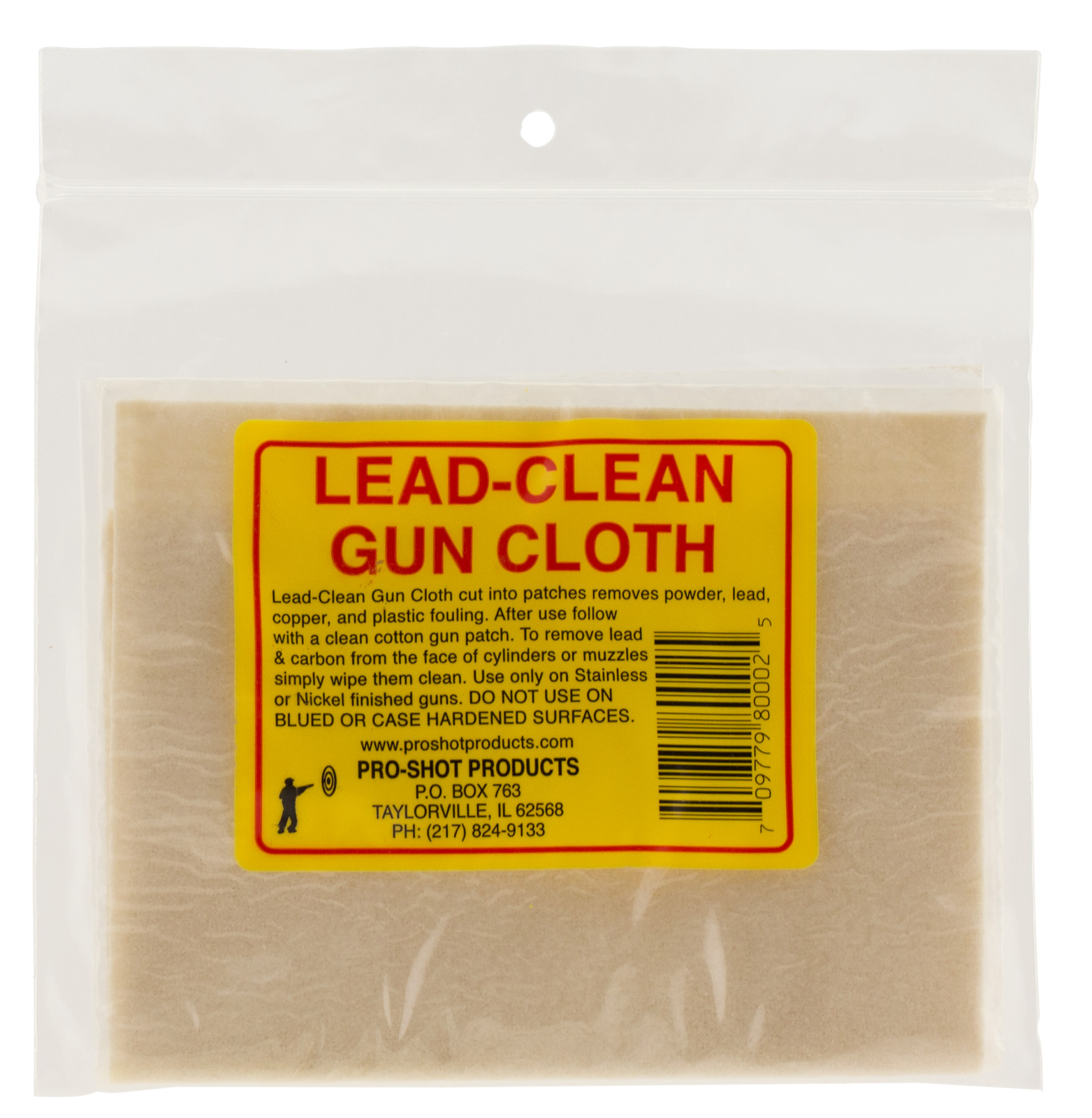 Pro-Shot Lead Cleaning Cloth White 8.75 x 11.25 in Cotton