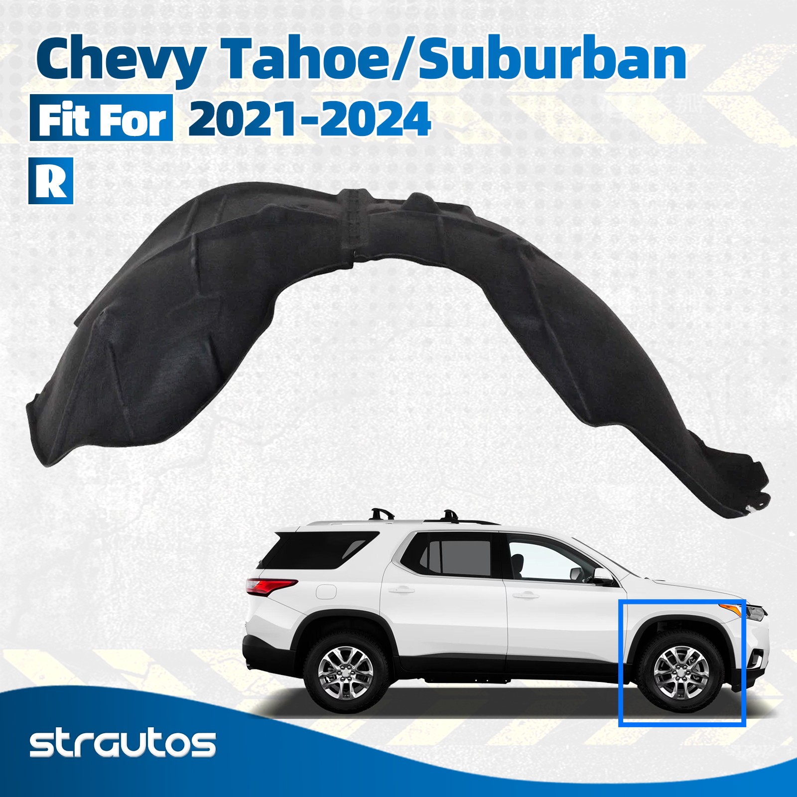 Front Fender Liner For 2021-2024 Chevrolet Tahoe & Suburban Right Side 84856824