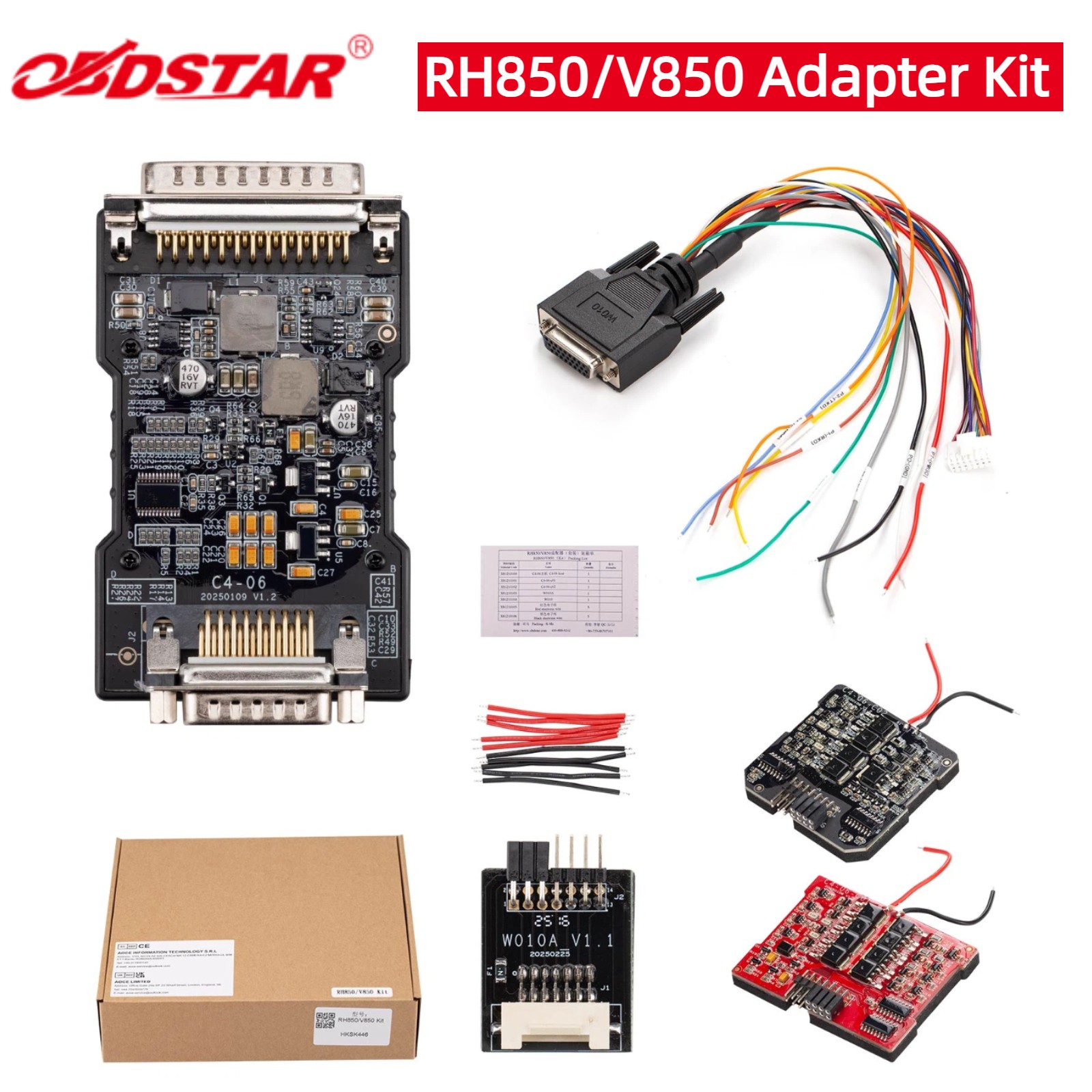 OBDSTAR M-Q-B All K-eys Lost RH850/V850 Adapter for Reset IMMO Data/Pincode Read