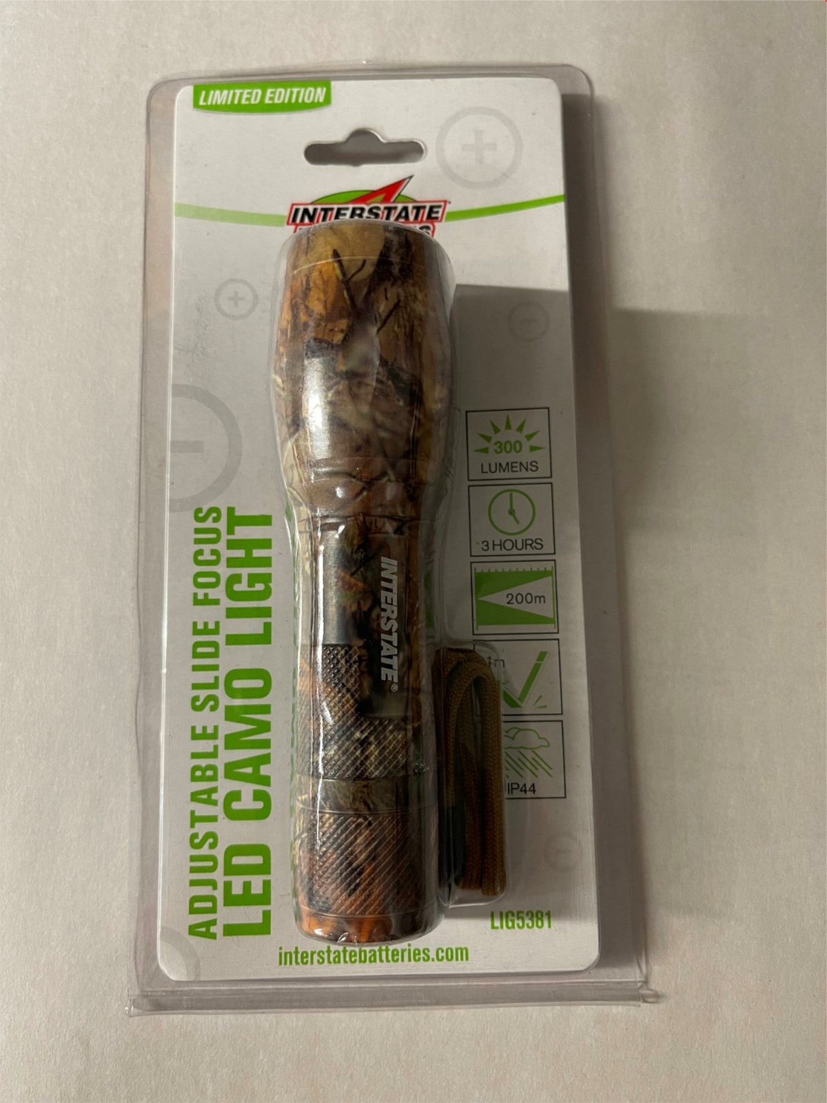 NEW, Adjustable Slide Focus LED CAMO Light, LIG5381, 300 LUMENS, 3 hours