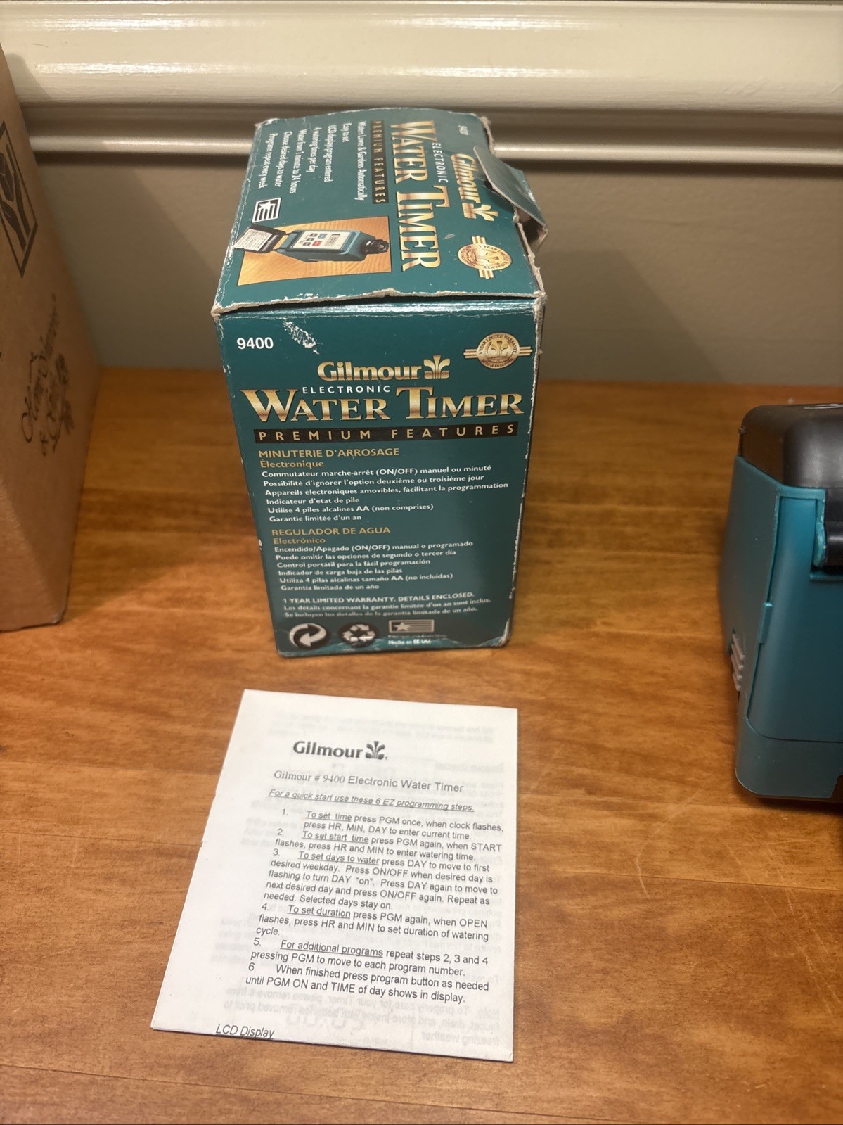 Gilmour Electronic Water Timer Model 9400 Original Box