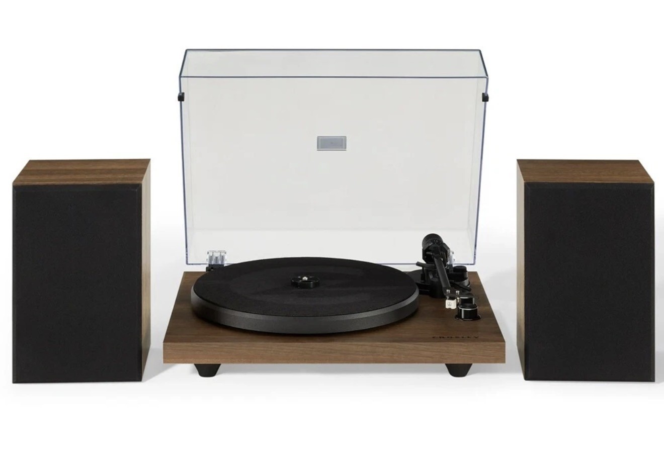 Crosley C62 Vinyl Record Player with Speakers and Bluetooth - Audio Turntables