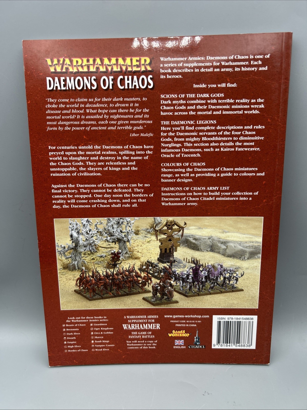Games Workshop Warhammer DAEMONS OF CHAOS Codex Book 2007