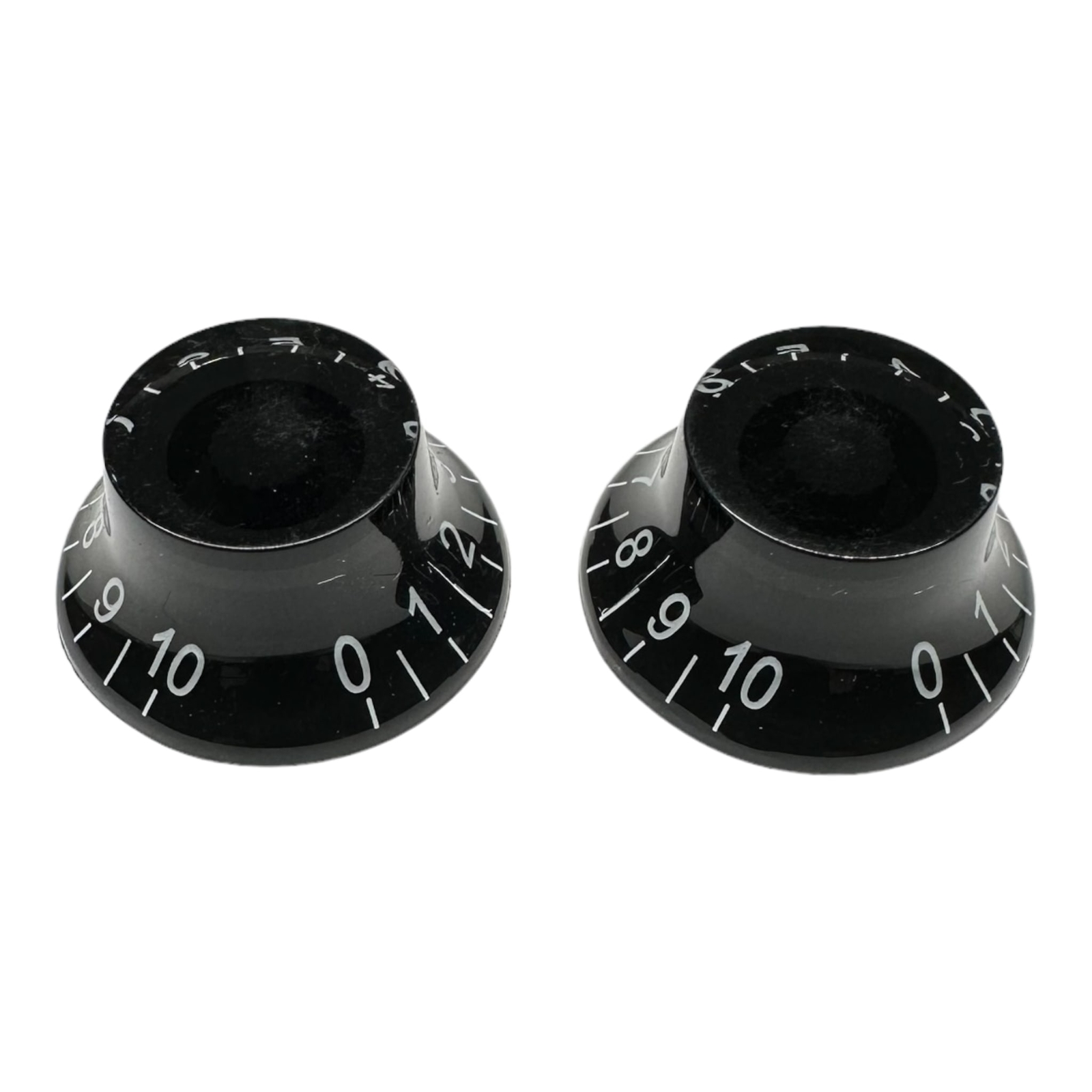 AxLabs Bell Knobs (Set of 2), Black, White Font