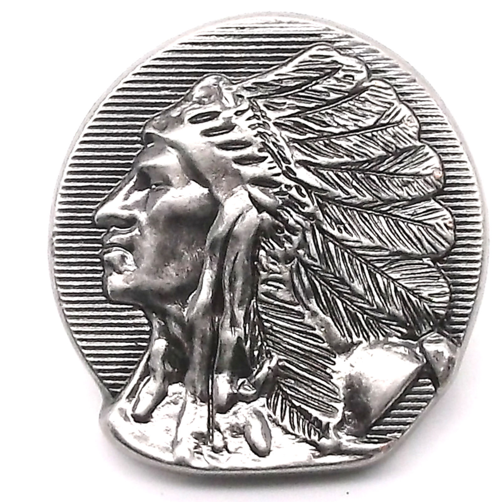 Chief Left Facing Antique Nickel Decorative Snap Set 1-1/8" 1265-60
