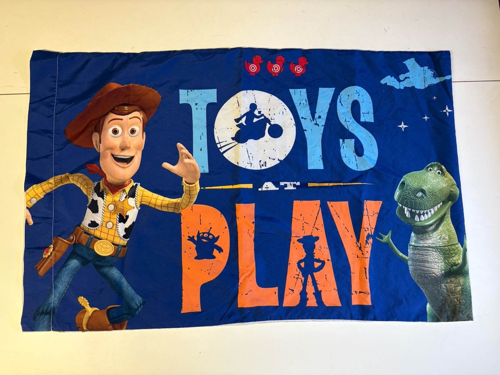 Disney Toy Story 4 Pillow Case (1) Woody Buzz Lightyear Cotton Blend Good Cond.