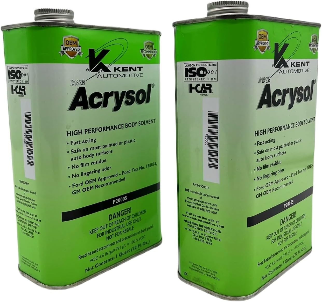 Kent ACRYSOL Body Solvent, Cleaner for Automotive Paint Prep – 32oz (Pack of 2)