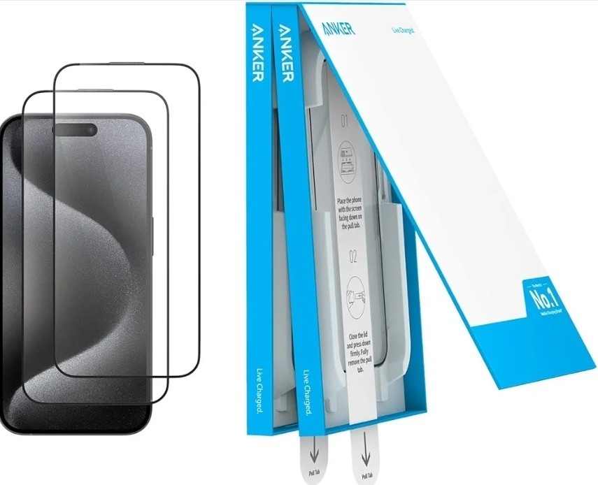 Screen Protector for iPhone 15 Pro Bubble-and-Dust-Free iPhone HD Tempered Glass