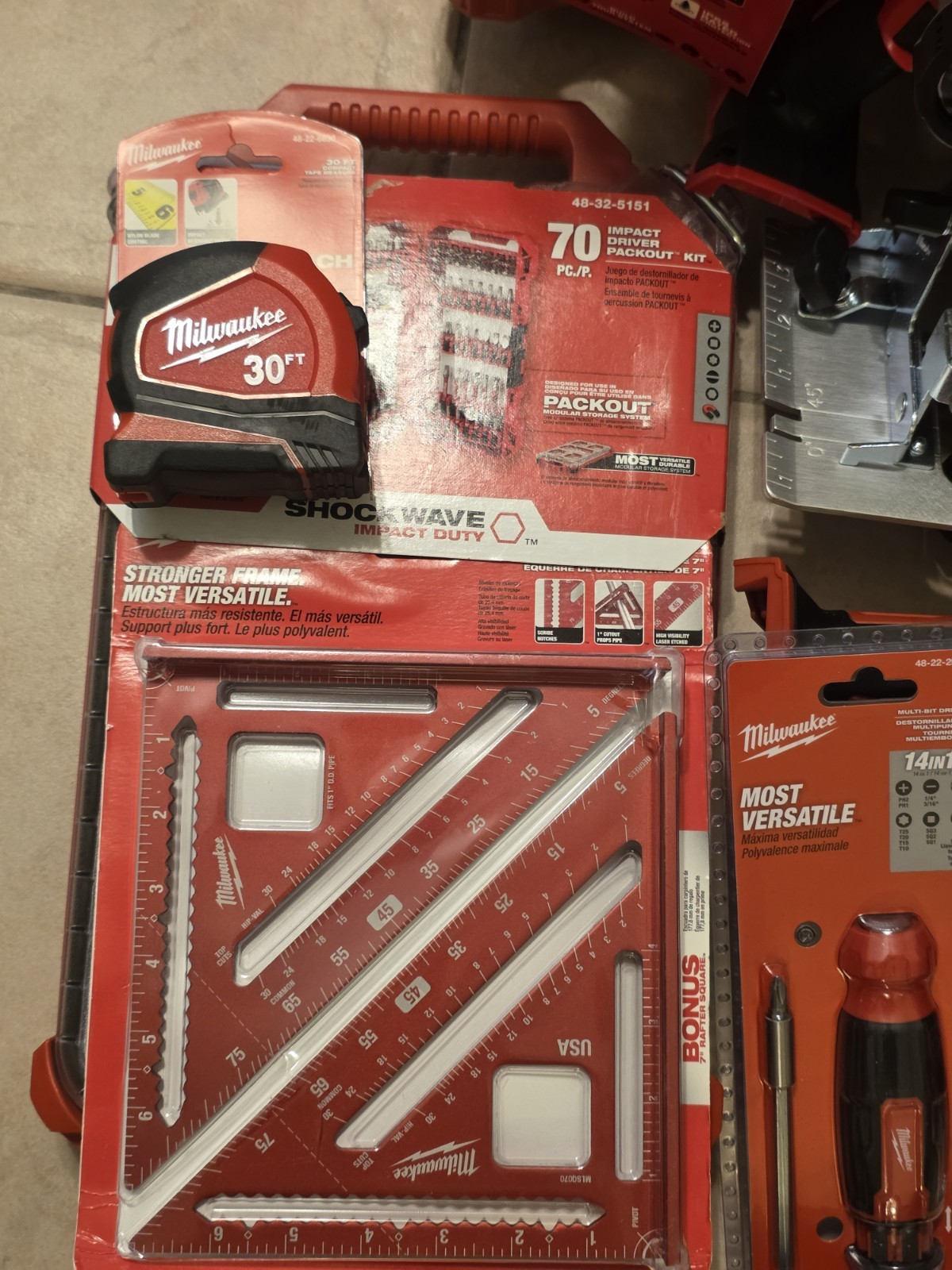 Milwaukee M18 Cordless 6 Tool/Packout, 12 accessories Combo Kit
