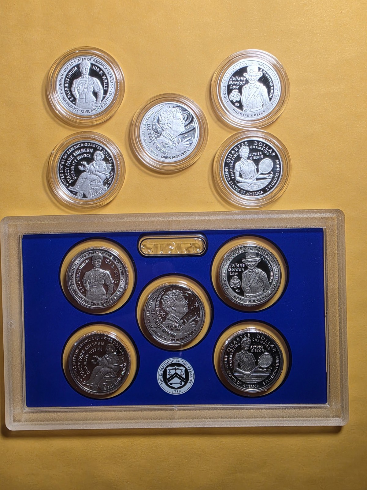 10 Coins US Mint 2025 American Women Silver Proof Quarters Set  Clad & Silver %%