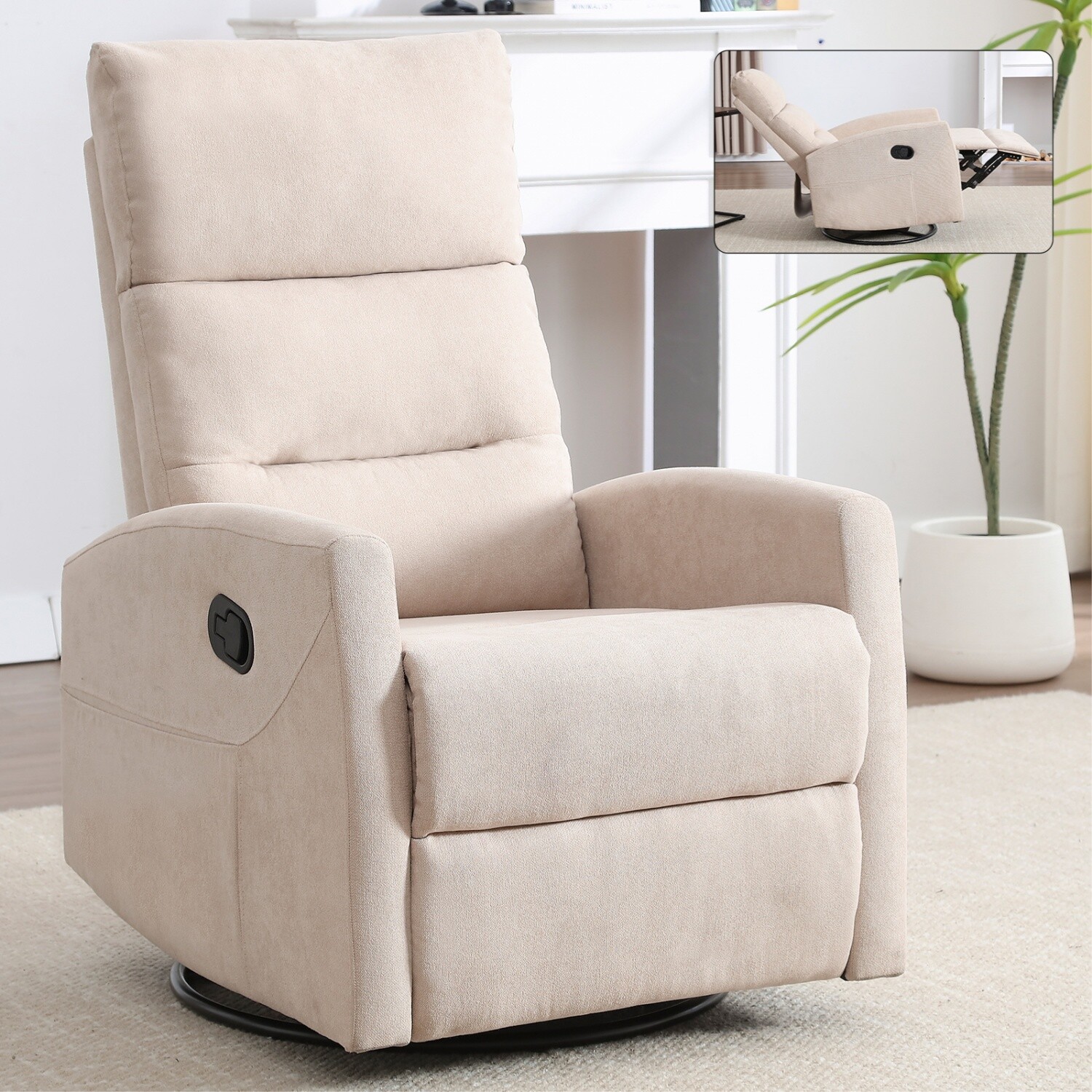 360° Swivel Recliner Chairs Modern Single Reclining Sofa Chairs for Living Room