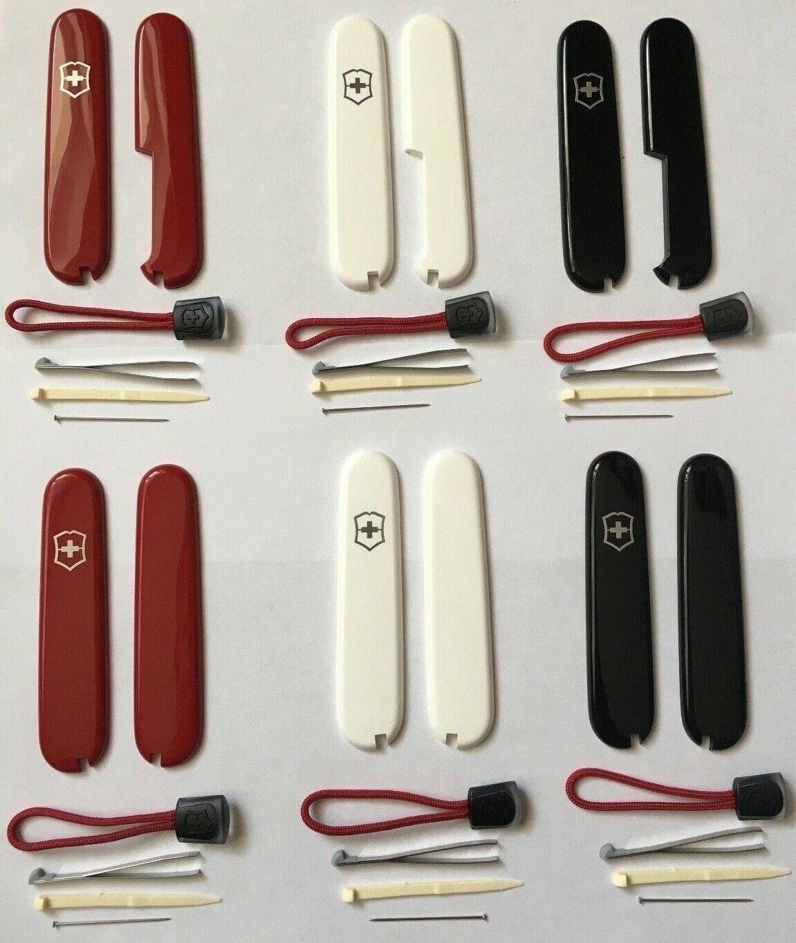 SWISS ARMY  VICTORINOX 84mm SCALES/HANDLES  WITH TWEEZER+TOOTHPICK+PIN+cord