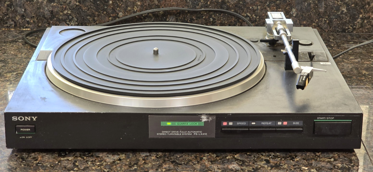 Sony PS LX410 Direct Drive Fully Automatic Stereo Turntable Black