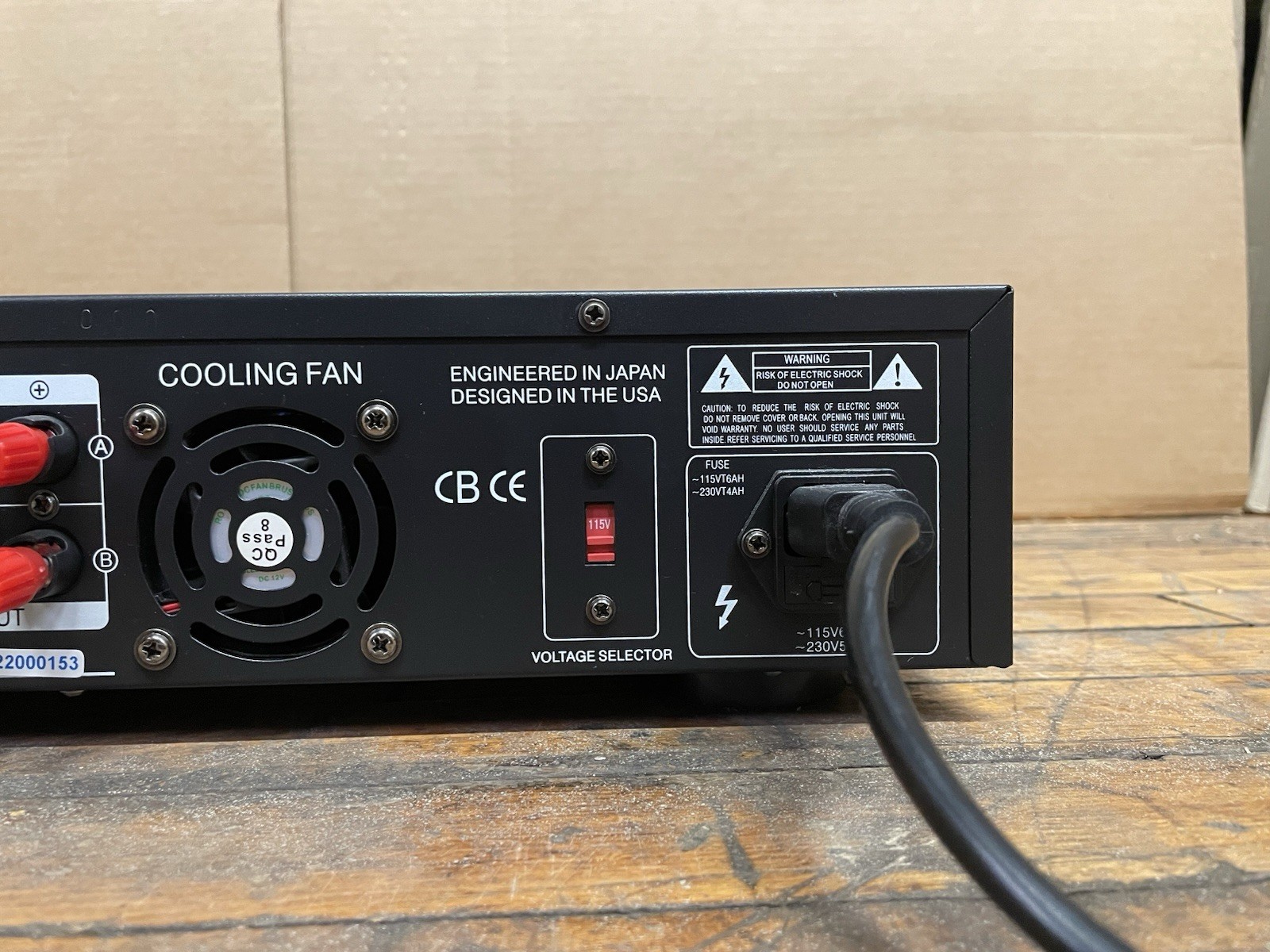 Studio Z SPA-2000BT Hybrid Digital Receiver Amplifier 2000W Tested Works