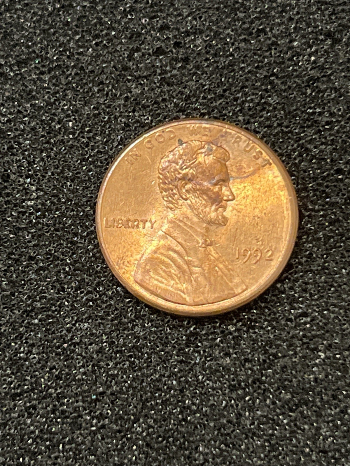 1992 Close AM Error Coin / Transitional Variety  Rare Lincoln Cent