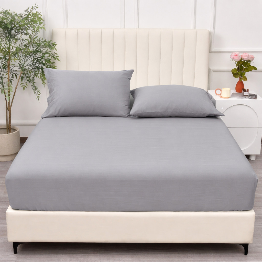 Hotel Quality Fitted Sheet Deep Pocket Breathable Soft Elastic Mattress Sheets