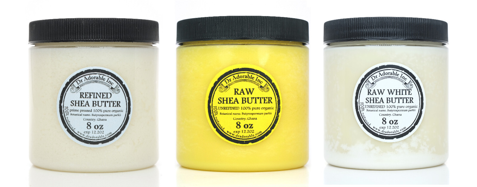 Premium High Quality Shea Butters Pure&Organic Cold Pressed Choose Your Butter