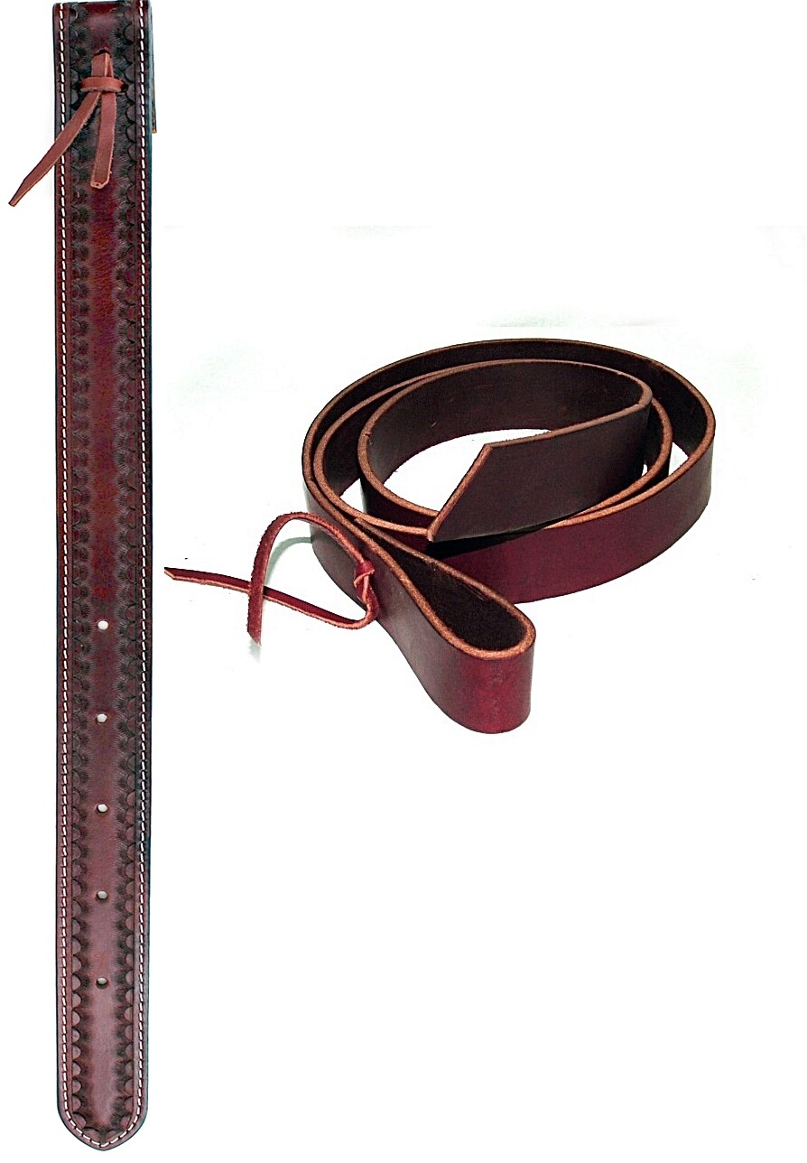 LEATHER UNDERBELLY BASKETBALL FEEDBACK WESTERN LEATHER TIE STRAP