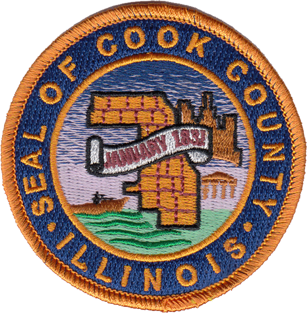 COUNTY OF COOK SEAL PATCH: 3" - Small