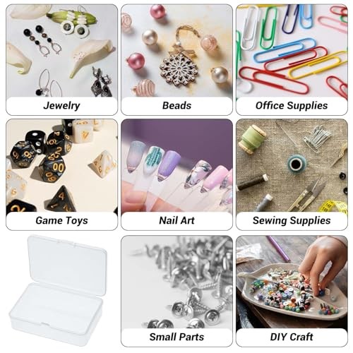 5 Pcs Mini Plastic Storage Containers Box with Lid, Small Storage Containers
