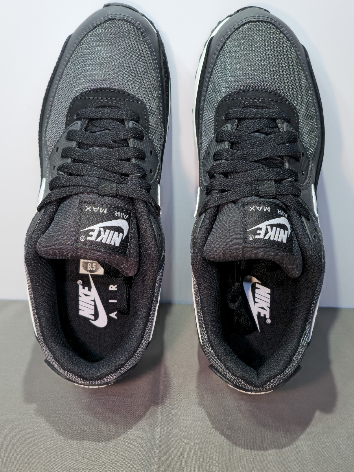 Nike Air Max 90 'Iron Gray White Dark Smoke' Sneakers CN8490-002 Mens Size 8.5