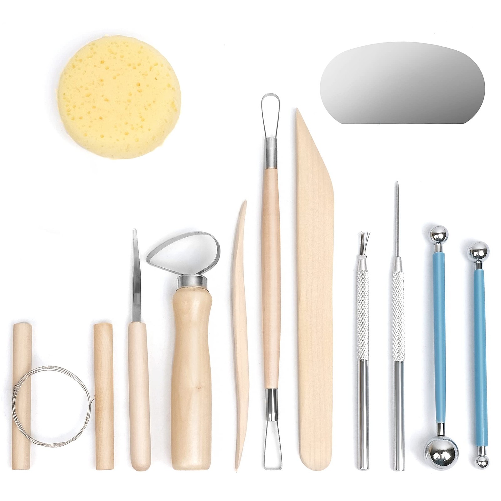 Nozomy Clay Tools,12PCS Pottery Sculpting Tool Set