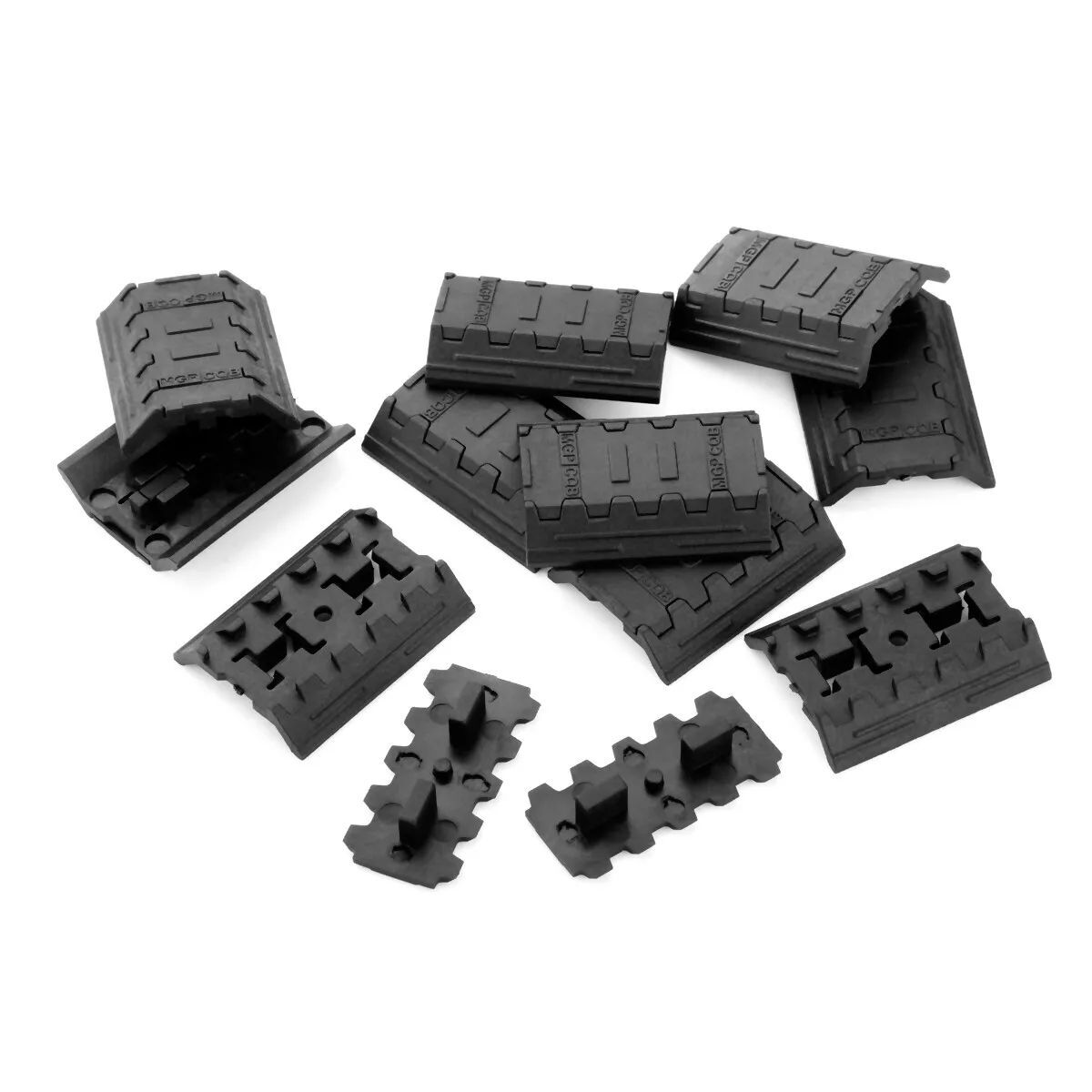 M-Lok Rail Cover Low Profile SNAP-IN Slot Covers for MLOK System Black / Tan